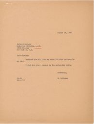 Rubin Saltzman to Bernard Harkavy about Membership Dues for the American Jewish Congress, August 1947 (correspondence)