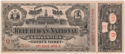 1888 Republican National Convention Admission Tickets