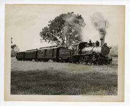 Tweetsie locomotive and Stonewall Jackson train on the Shenandoah Central Railroad
