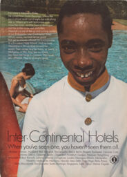Inter-Continental Hotels advertisement: "His name is Alejandro Blake..."