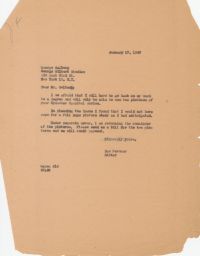 Sam Pevzner to George Galberg about Publishing Photos, January 1947 (correspondence)