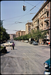 Street in a central district of Yerevan (Yerevan, AM)