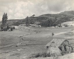 Vicos landscape with pasture and buildings