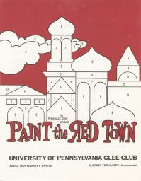 Paint the Red Town, Penn Glee Club's annual show of 1971-1972, program cover for gala performance