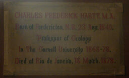 Charles Frederick Hartt Memorial Plaque
