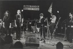 Photograph of a performance (possibly Oh Moscow?)