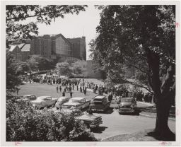 Commencement 1959 outside Barton Hall
