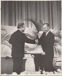 Gov. Nelson Rockefeller and President Perkins at Charter Day Convocation.