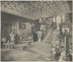 View of staircase at Horne residence from the right