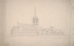 Drawing of Chapel and Tower of Western Theological Seminary