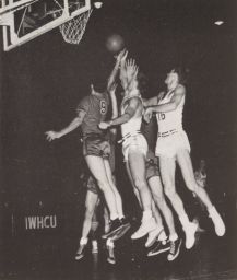 Basketball action shop, includiing No. 16 (James T. Gale)