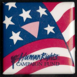 Human Rights Campaign Fund American flag with pink triangle