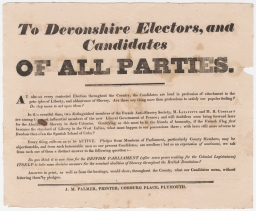 To Devonshire Electors, and Candidates of All Parties
