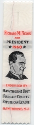 Nixon Portrait Campaign Ribbon, 1960