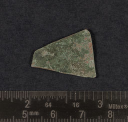 Triangular brass/copper alloy projectile point