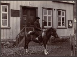 (Seyðisfjörður.) - An Icelander and his steed 