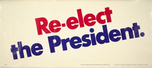 Re-Elect the President Sticker 1972 Richard Nixon Watergate Campaign 