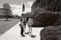 Three Students Near McGraw Hall