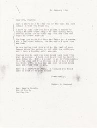 Walter Benjamin Garland to Geneva Rushin about Money, January 1949 (correspondence)
