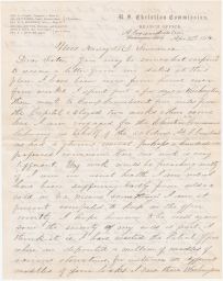 Letter with Content on Civil War and Slavery