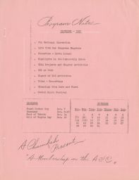 American Jewish Congress Program Notes, December 1947