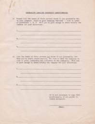 Norman S. Goetz to Rubin Saltzman, Federation Campaign Leadership Questionnaire, April 1947 (correspondence)