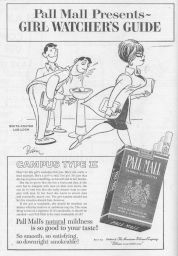 Pall Mall cigarettes, advertisement in student newspaper