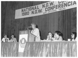 Lucia Valeska speaking at the National N.O.W. Conference