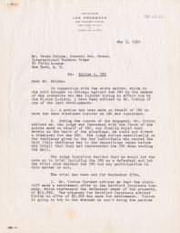 Lee Pressman to Peter Shipka about Zelina Case, May 1950 (correspondence)