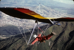Hang glider over Quito