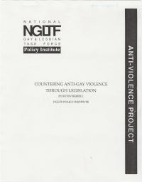 Cover page of the booklet Countering Anti-Gay Violence Through Legislation