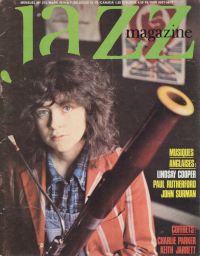 Photograph of Lindsay Cooper on the cover of Jazz Magazine