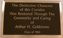 Goldstone Corridor Plaque