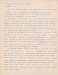 JPFO to Franklin Delano Roosevelt on his Fourth Inauguration, January 1945 (telegram)