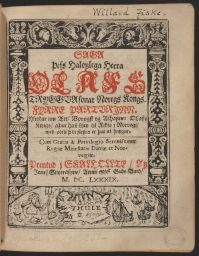 Saga þess haloflega herra Olafs Tryggvasonar Noregs kongs (title page signed by Willard Fiske)