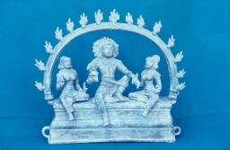 Sasta and his Consorts Purna and Pushkata