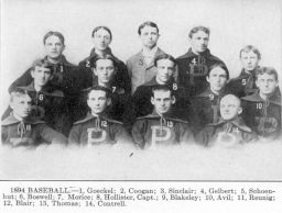 Baseball, 1894 University team, group photograph