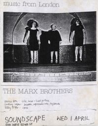 Marx Bros Soundscape New York gig poster