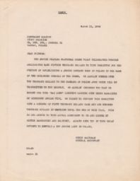 Rubin Saltzman to Centralny Komitet Zydow Polskich Regarding Money for Jewish Children's Home, March 1946 (correspondence)