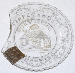 William Henry Harrison Tippecanoe/Fort Meigs Cup Plate, ca. 1840