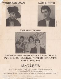 McCabe's, 1983 November 13