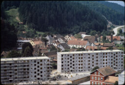 The old town and new construction (Velenje, SI)