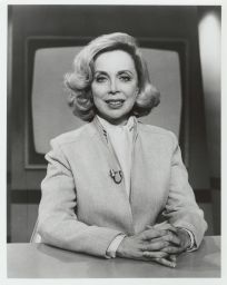Publicity photo of Joyce Brothers that accompanied announcement of her Psychology Segment on the Ch. 9 10:00 news.