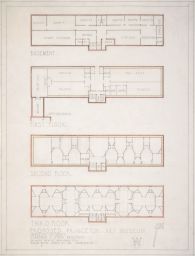 Basement; First Floor; Second Floor; Third Floor: Proposed Princeton Art Museum (W).