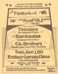Ecstasy Garage Disco, Aprl. 4, 1980