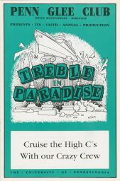 Cover of program for Treble in Paradise, Penn Glee Club's annual show of 1996-1997