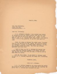 Rubin Saltzman to Nora Zhitlowsky about Expenses during Lecture Tour, March 1944 (correspondence)