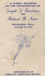 Eisenhower-Nixon Inaugural Ball Souvenir, 1953