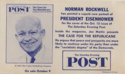 Eisenhower Portrait Advertising Handbill, 1956