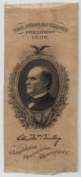 McKinley The Peoples Choice Portrait Ribbon, 1896